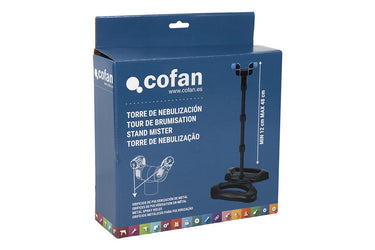 Cofan – Torre de Nebulización Extensible | Altura Ajustable 12 a 48 cm | Boquillas de Ángulo Libre | Para Jardines y Exteriores